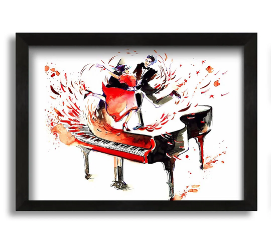 Music the Dance of Live - Picture Frame Graphic Art on Canvas