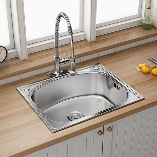 55Cm X 45Cm Single Bowl Inset Kitchen Sink