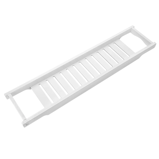 Luxury Slim Bridge Bath Tray Bathtub Storage Rack Shelf Organizer Bathroom Accessories White