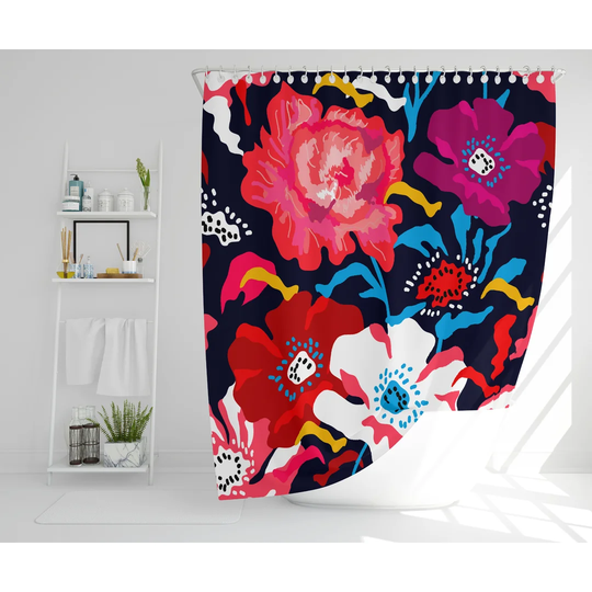 Griswalda Polyester Shower Curtain Set
