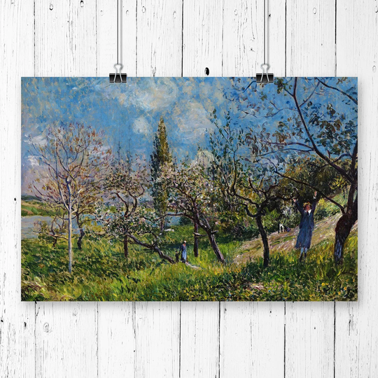 'Orchard in Spring' by Alfred Sisley Printing Print