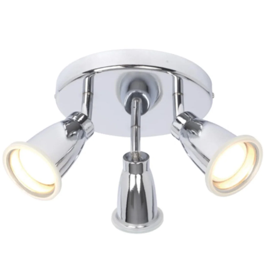 Pletcher 3-Light Dimmable Polished Chrome Vanity Light