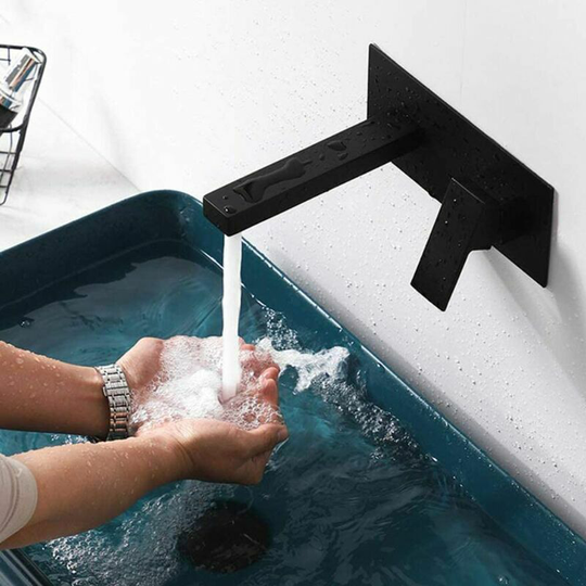 Single Handle Basin Mixer Tap Bathtub Wall Mounted Faucet Basin Mixer Tap Bathroom Wall-Mounted Mixer Tap With Waterfall Extra Wide Spout