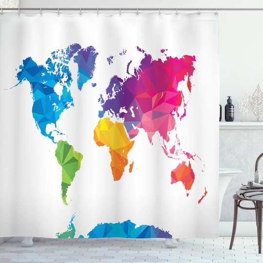 Biruta 13 Piece Polyester Shower Curtain Set