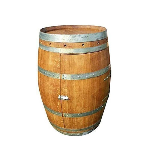 August Grove Hand Crafted Solid Oak Wood Chicken Coop Unique Wooden Finished Cask Furniture