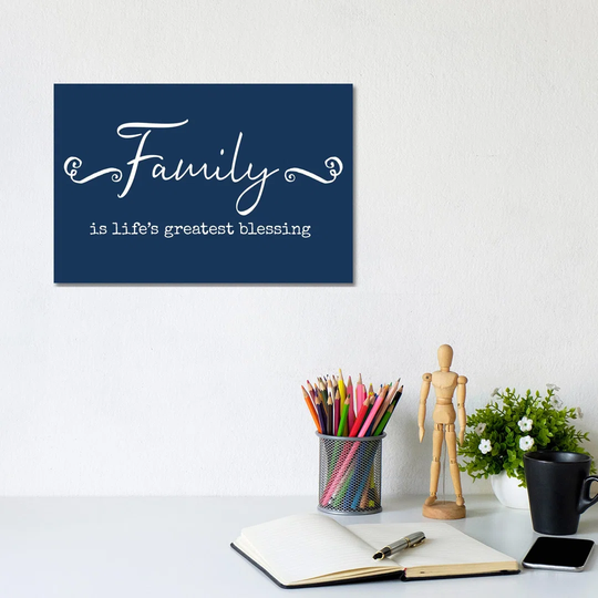 Family Greatest Blessing by Amanda Murray - Wrapped Canvas Typography