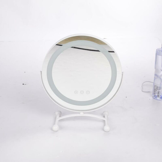 Livingandhome - White Round led Makeup Dressing Table Mirror