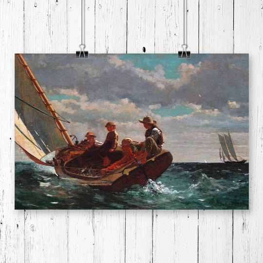 'A Fair Wind' by Winslow Homer Graphic Art
