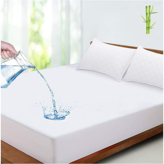 Waterproof Mattress Protector 200x200 cm, Betterlife Bamboo Fiber, Breathable Mattress Protector, Hypoallergenic, Anti-Mite, Anti-Bacterial, Silent,