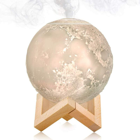 Perleraregb - Humidifier - Aromatherapy Diffuser, Moon led Desk Lamp with Cool Mist Humidifier Function