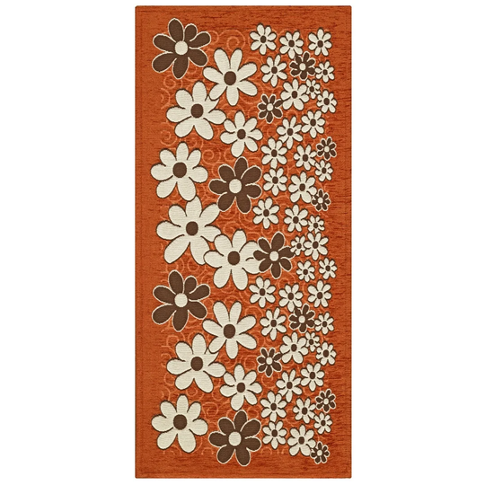 Calliope Daisy Hooked Orange Rug