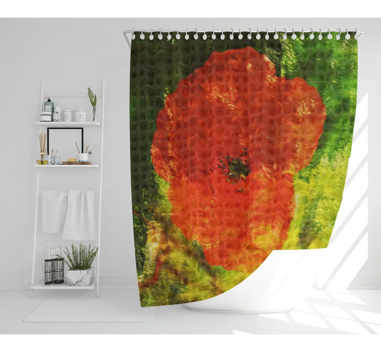 Poppy Designer Shower Curtain