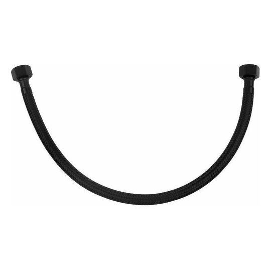 Tecra - 60cm 3/8' x 3/8' Inch bsp Black Nylon Braided Flexible Faucet Flush Hose
