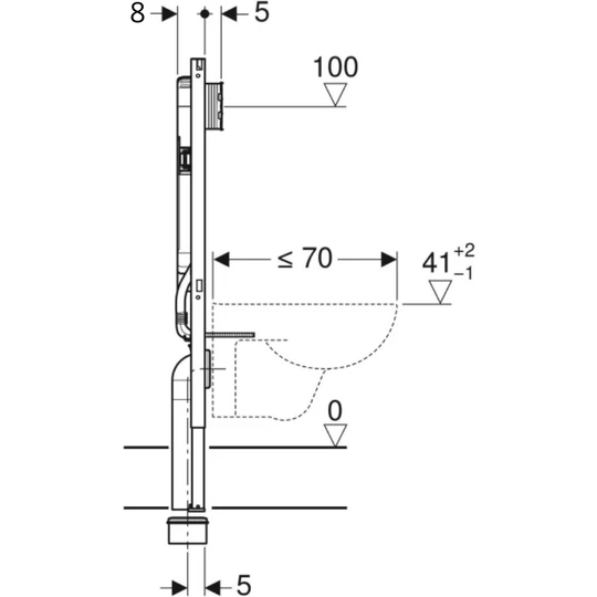 Wall Hanging Frame for toilets with Cistern