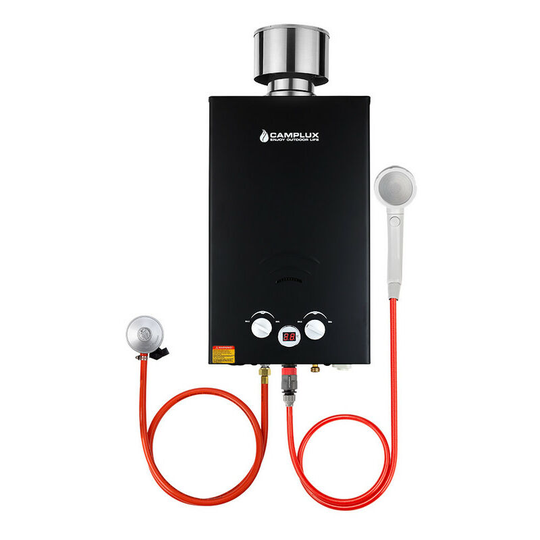 Camplux - Instant Gas Water Heater Outdoor, Tankless Portable Water Heater with Rain Cap, On-Demand lpg Boiler for Camping Shower rv Trip Horse