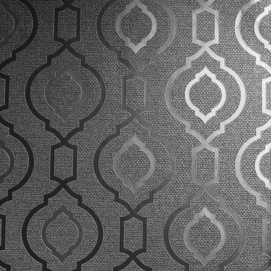 Garman 1005cm x 53cm Textured Metallic Finish Wallpaper Roll