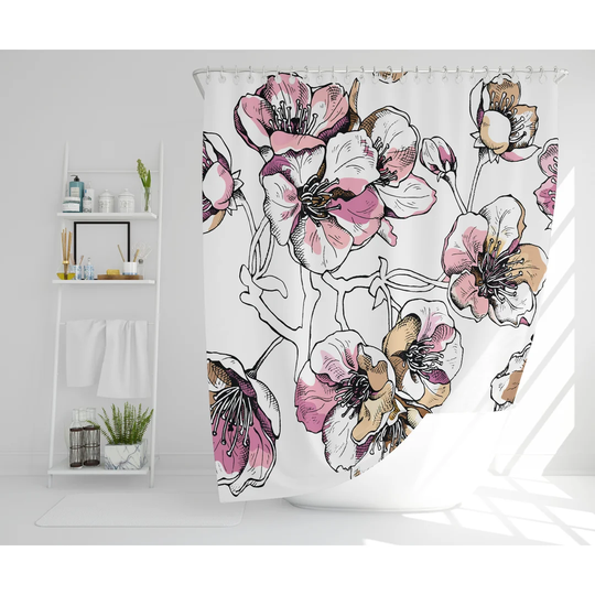 Melini Polyester Shower Curtain Set