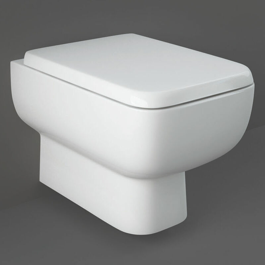 Rak Ceramics - rak Series 600 Rimless Wall Hung Toilet with Hidden Fixations - Slim Wrap Over Urea Soft Close Seat