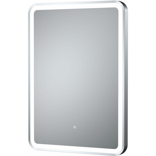Silver Framed Bathroom Mirror with Touch Sensor 700mm h x 500mm w - Hudson Reed