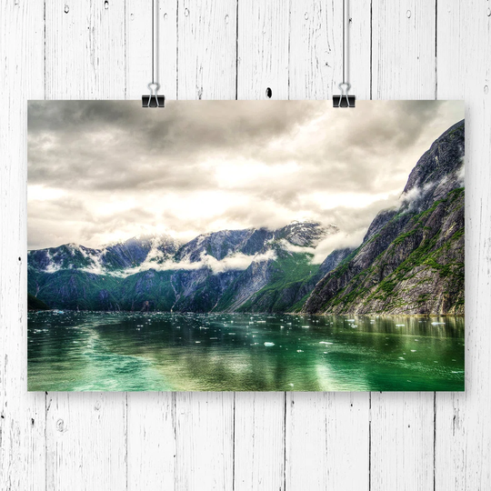 'Landscape Alaska Lake & Mountains' Photographic Print