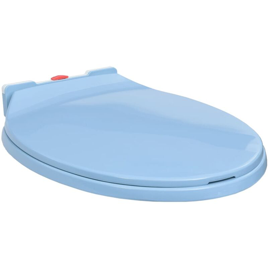 Soft-Close Toilet Seat Quick Release Blue Oval - Blue
