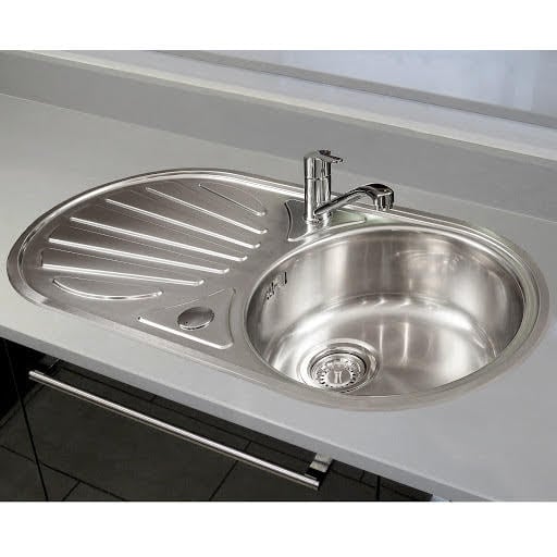 Reginox Galicia Round Stainless Steel Inset Kitchen Sink With Waste