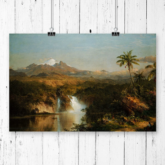 'View of Cotopaxi' by Frederic Edwin Church Graphic Art