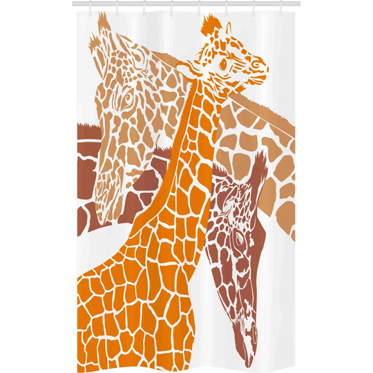 Iditt 8 Piece Polyester Shower Curtain Set + Hooks