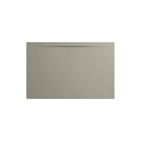 Superplan Zero 1100 x 750 mm Steel Enamel Shower Tray - Warm Grey 50
