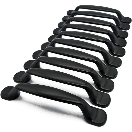 10x Kitchen Cabinet Door Handles Cupboard Drawer Bedroom Furniture Pull Center Distance 96MM, Aluminum, with screws