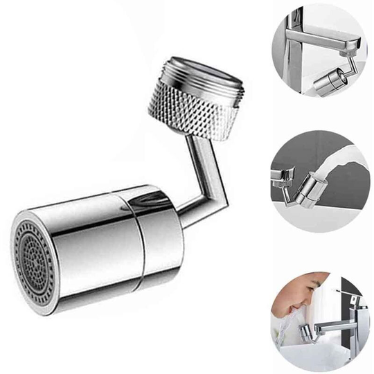 Universal Splash Filter Faucet, for Domestic Bathroom Universal Rotary Faucet Aerator at 720 °, Double 4 Layer net Gasket, Faucet Extension Accessory