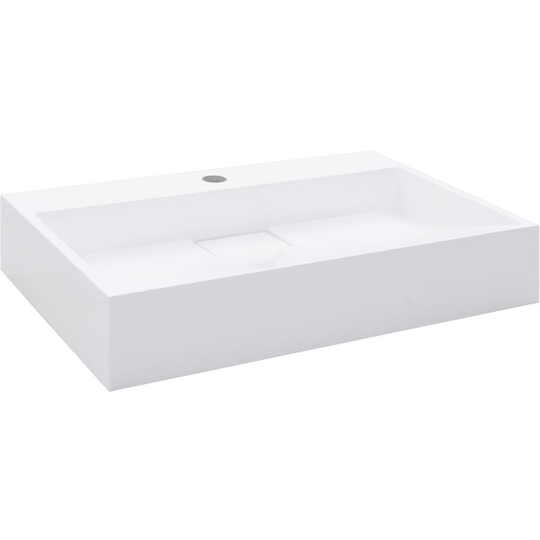 Wash Basin 60x38x11 cm Mineral Cast/Marble Cast White Vidaxl White
