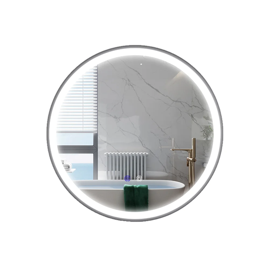 Whiteley Round Lighted Wall Mounted Vanity Mirror
