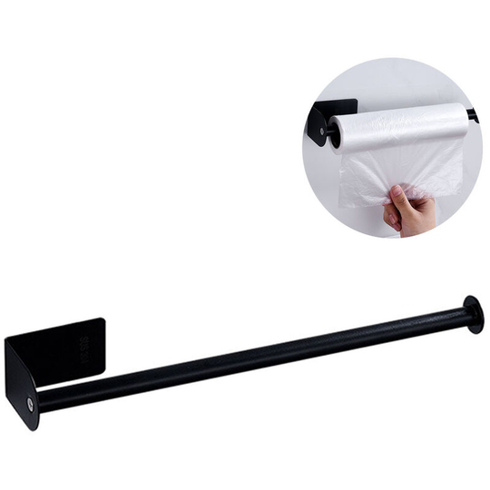 Self Adhesive Toilet Paper Holder Chrome, 3M Toilet Paper Holder, Stainless Steel, Toilet Paper Roll Holder No Drilling for Bathroom & Kitchen-Black