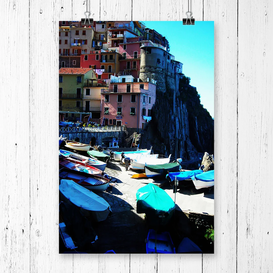 'Cinque Terre Italy Fishing Boats' Graphic Art
