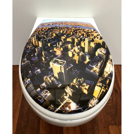 Cortina Down Town Toilet Seat Sticker