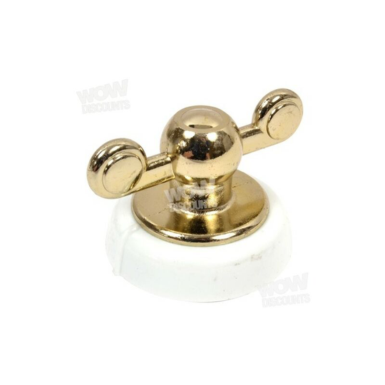 Creda Cooker White & Gold Control Knob. Genuine Part Number C00224138