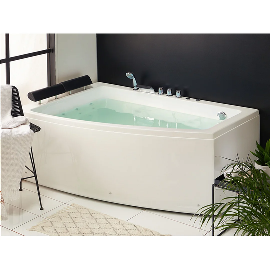 Brionna 155mm x 110mm Double Ended/Back to Wall Whirlpool Bathtub with 14 Jets