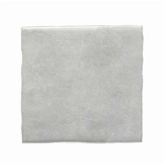 Rak Grey Marakkesh Grey Glossy Ceramic Wall Tiles Wavy Square 150 x 150 mm - Grey