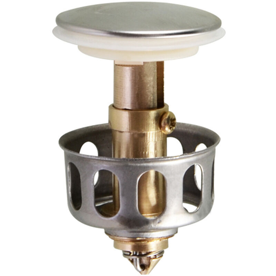 Universal Size 2 in 1 Bathtub Stopper and Bounce Drain Filter,Pop Up Bathroom Sink Drain Plug With Basket,Universal Sink Drain Stopper King,model:Gold