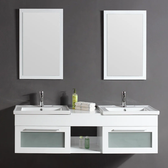 Bahamas Wengue 1550mm Wall Hung Double Vanity