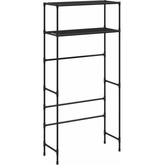 2-Tier Storage Rack over Washing Machine Black 69x28x143 cm Iron Vidaxl Black