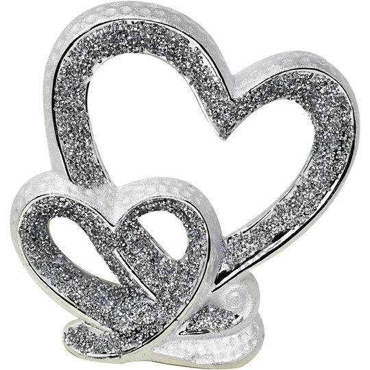Espanola Heart Sparkle Crushed Diamond Figurine
