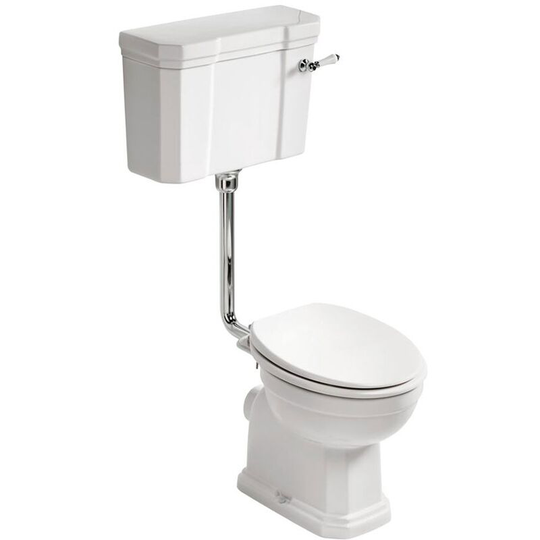 Waverley Low Level Toilet with Cistern - Standard White Seat - Ideal Standard