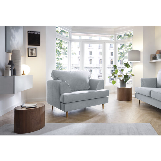 Harper Armchair - color Light Grey - Light Grey