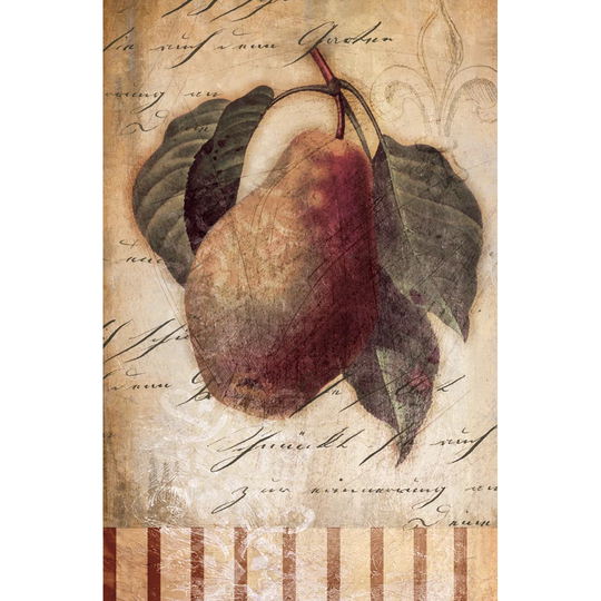Antiqued Pear - Wrapped Canvas Painting Print