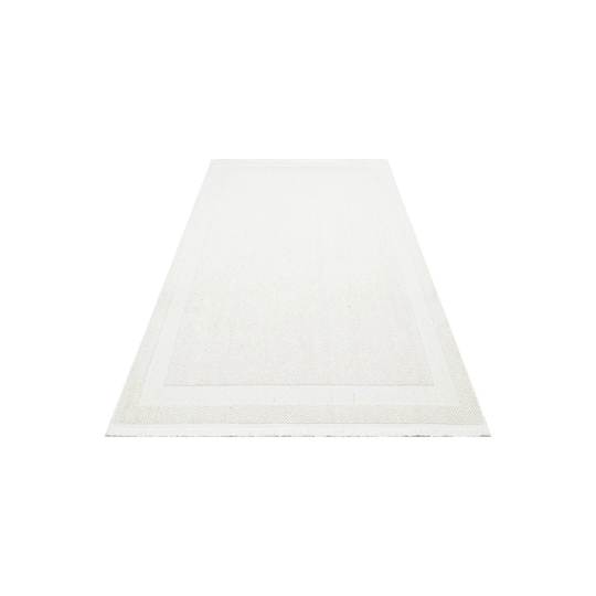 Ullery Machine Woven White Rug