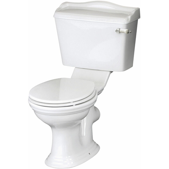 Ryther Close Coupled Toilet Lever Cistern - Excluding Seat - Hudson Reed