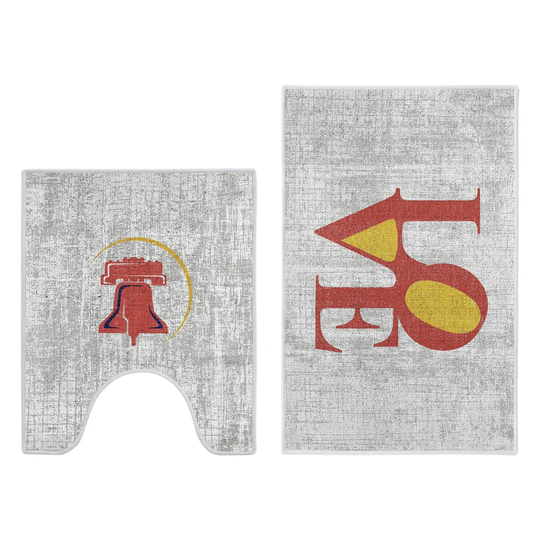 Elonte Designer Print Bathroom Shape Rugs