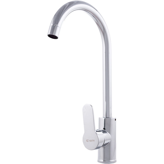 Stainless Steel Sink Faucet, Chrome Plated, Hot-Cold Water, Hoses, High Spout, Single Handle [QLI-FA928] (QLI-FA928)